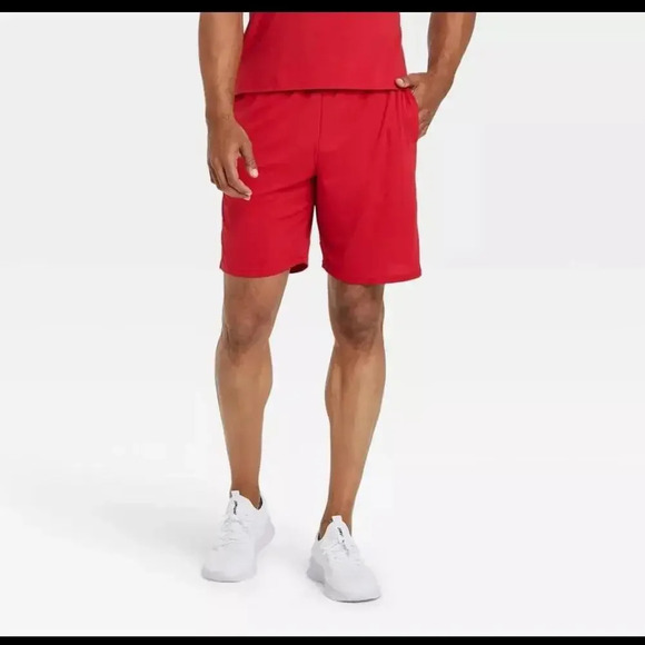 NWT All in Motion Men's Red Mesh Athletic Shorts Size XXL - Picture 1 of 12